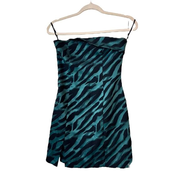 Bec + Bridge Discotheque Mini Dress Zebra Animal Print Metallic Party Size 4 - Picture 5 of 11